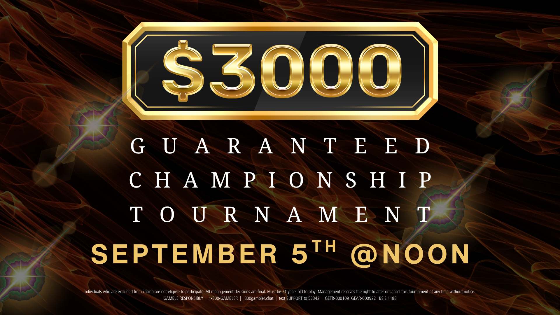 $3,000 Guaranteed Championship Tournament