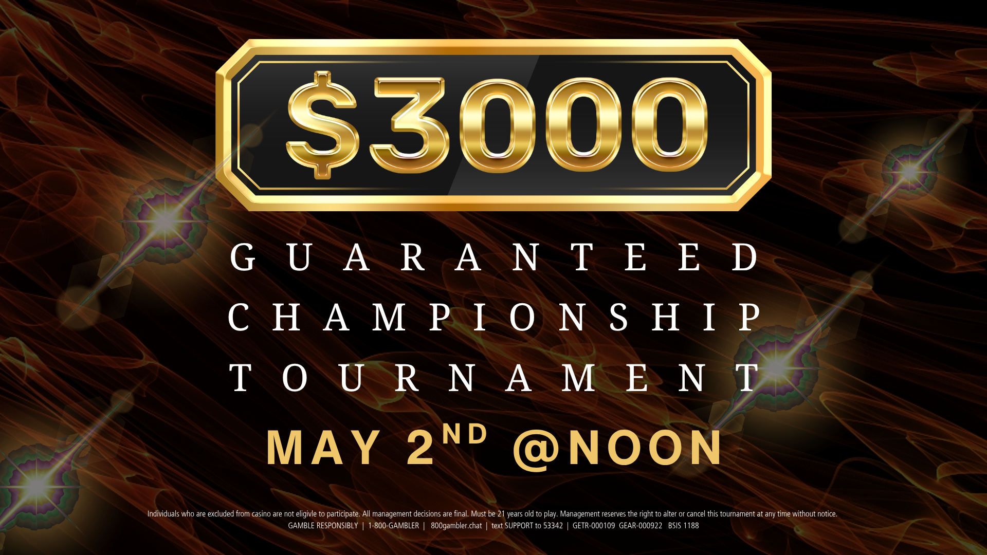$3,000 Guaranteed Championship Tournament