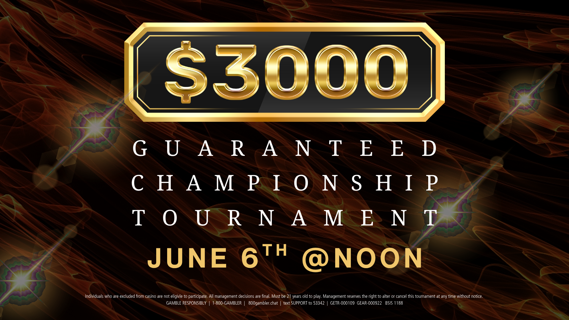 $3,000 Guaranteed Championship Tournament